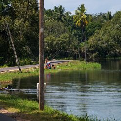 People clean and wash in the river people clean and wash in the river